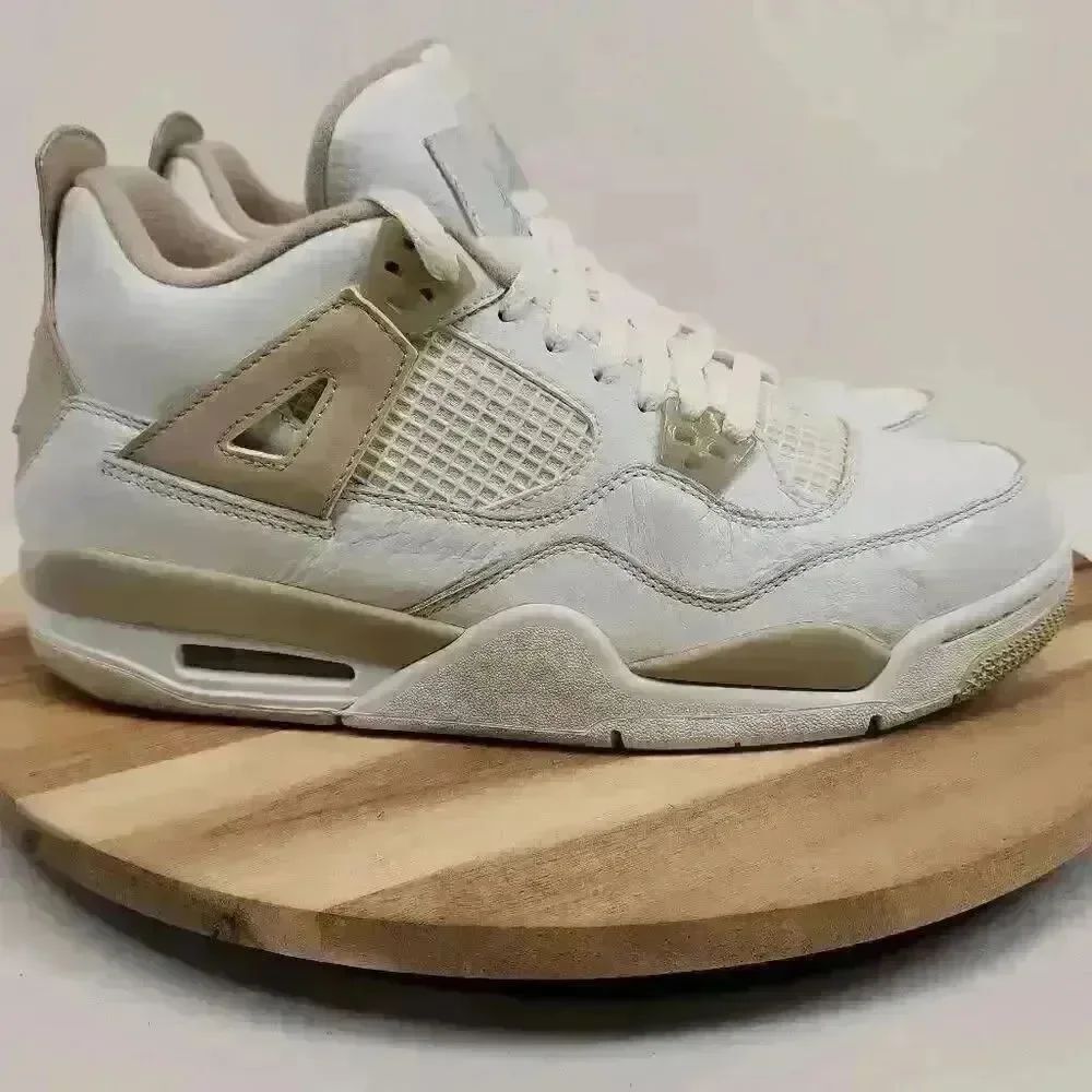 Air Jordan 4 Retro 'Linen' (2017 GS/Sand) sneaker Size 8Y